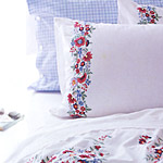 Bedlinen white and embroiderey havana textile design