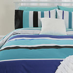 Bedlinen Stripes Ashley Blue Essential textile design